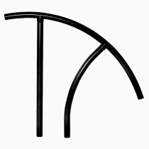 30" Black Triton Return-To-Deck Handrail