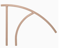 SĀFTRON 44" x 36" Taupe Triton Series Return-to-Deck Handrail