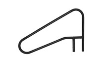 SĀFTRON 54" x 32" Black 3-Bend Cross-Braced Return-to-Deck Slope in Water Handrail