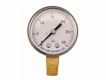 2" 0-30Psi 0.25" Btm Mount Plastic Pressure Gauge