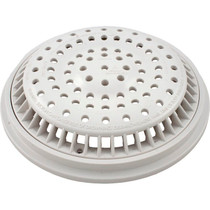 8" Round AV Main Drain Frame & Grate - White