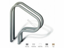 Pair 26" White Figure-4 Handrail W/ Escutcheon