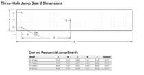 8' Radiant White 3-Hole Anthony Diving Board