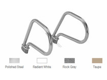 Pair 19" Ss White Gibraltar Ring Handrail Pair 19" Ss White Gibraltar Ring Handrail