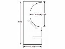 10/Bx 8' White Sandstone Form W/ Tile Strip 10/Bx 8' White Sandstone Form W/ Tile Strip