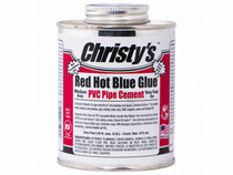 Christy's 505199 Red Hot Blue Glue PVC Cement 16oz  Christy's 505199 Red Hot Blue Glue PVC Cement 16oz
