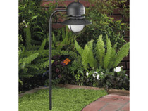 T3 Black Globe Dome Path Light
