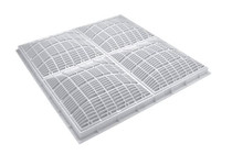 24"X24" White Grate & Frame