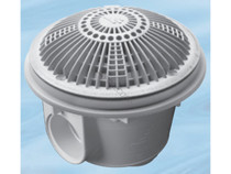 V 8" 2" Slip White Vl Md W/ Tru Flo Drain Cover V 8" 2" Slip White Vl Md W/ Tru Flo Drain Cover