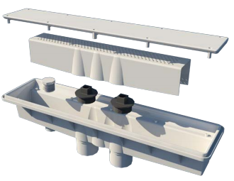 AVSC Dual Suction Hydrostatic Relief Channel Drain Standard Top - Gold #571946