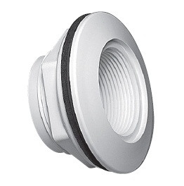 CMP Return Wall Fitting Assembly with Nut and Gasket 1 1/2" FPT Thru - White # 25550-000-000