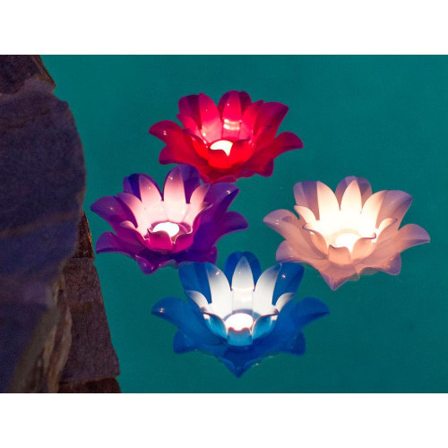 1 Floating Lotus Lights in a set of 4