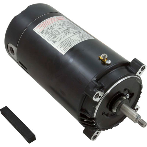 Full-Rated Two-Compartment Pool Filter Motor; 0.75 HP, 3450 RPM, 115/230 V, 56J, Threaded Shaft