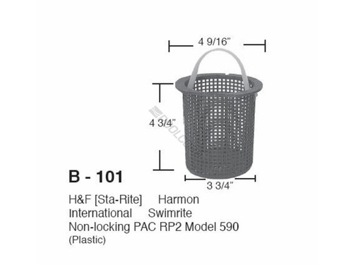 Basket, Pump PacFab/Pentair Hydro Pump, B-101, Generic Basket, Pump PacFab/Pentair Hydro Pump, B-101, Generic
