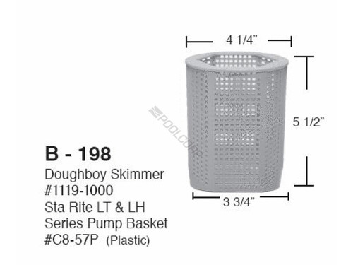 Basket, Pump, Sta-Rite (C8-57P) LT & LH Series, Generic
