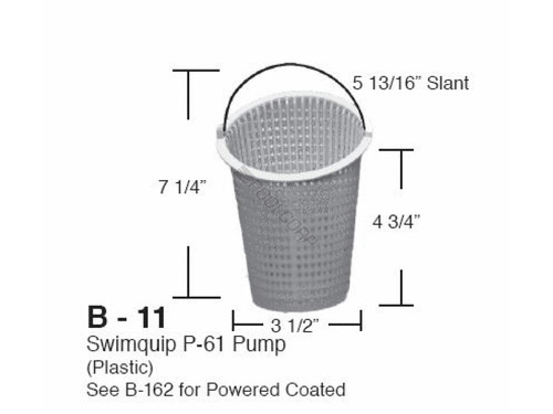 Basket, Pump, Swimquip (P-61), Generic Basket, Pump, Swimquip (P-61), Generic