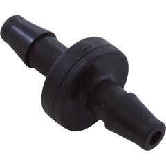 Check Valve, Ozone, AquaSunOzone, 1/4" Barb Kynar, Black