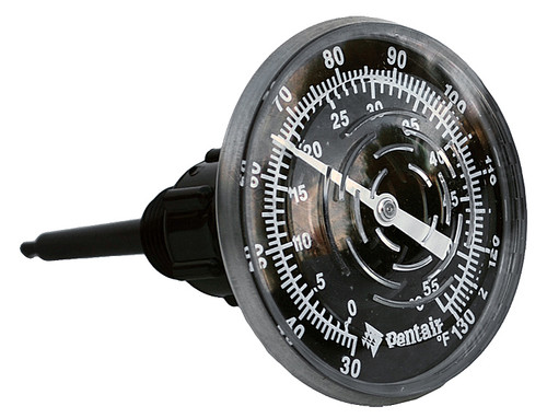 Thermometer, Pentair, In-Line Nylon Wall, 30-130 Deg Thermometer, Pentair, In-Line Nylon Wall, 30-130 Deg