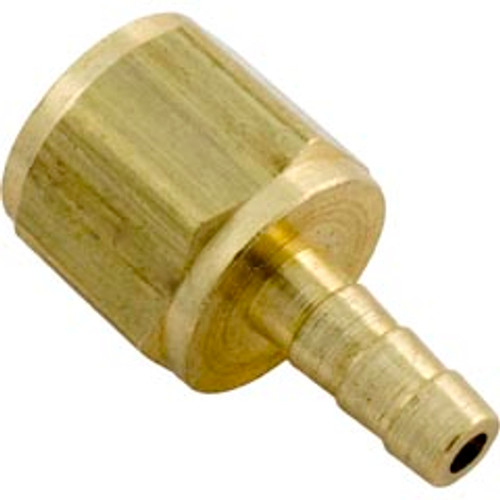 Barb Fitting, Universal, 1/8" Barb x 1/8"fnpt, Brass Barb Fitting, Universal, 1/8" Barb x 1/8"fnpt, Brass