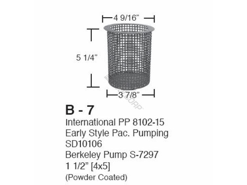 Basket, Skimmer, Generic, Metal, Powder Coated 4-9/16" dia