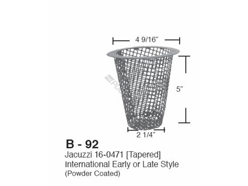 Basket, Skim, Jacuzzi(16-0471-00-R),Gen, Metal, Powder Coat Basket, Skim, Jacuzzi(16-0471-00-R),Gen, Metal, Powder Coat