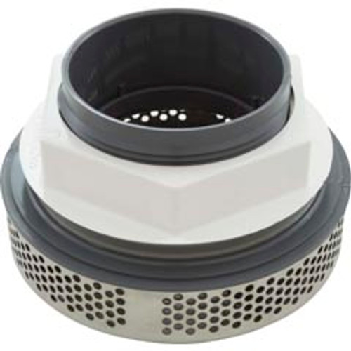 Suction Assy, WW Super Hi-Flo, 3-3/8"hs, 2"s, White/ss