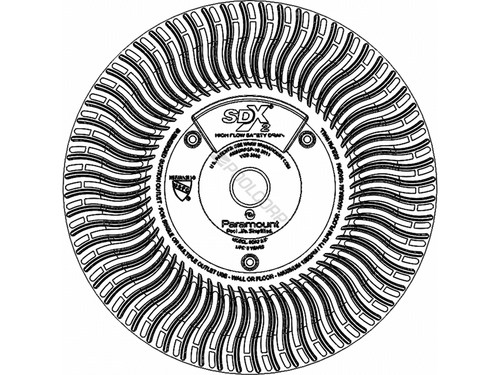 Main Drain Grate, Paramount SDX2, Vinyl, Gray, qty 2 Main Drain Grate, Paramount SDX2, Vinyl, Gray, qty 2