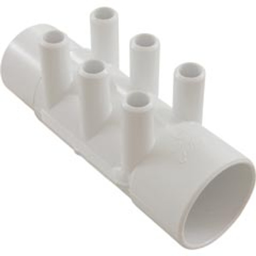 Manifold, 3/4" Smooth Barb, 6 Port, 2" Slip x 2" Spigot