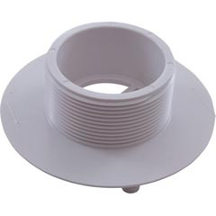 Wall Fitting, 4" dia, 2-3/8"hs, 2"mpt-1-1/2"s, White