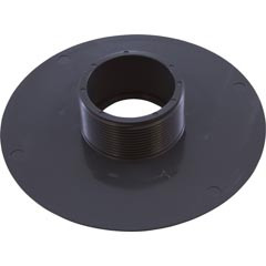 Wall Fitting, 6" dia, 2-3/8"hs, 2"mpt-1-1/2"s, Dk Gray