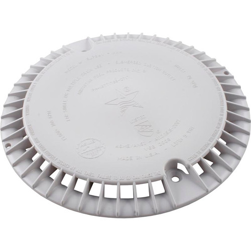 Main Drain Grate, Retro 8" Rnd, Low Profile, w/Screws, White Main Drain Grate, Retro 8" Rnd, Low Profile, w/Screws, White