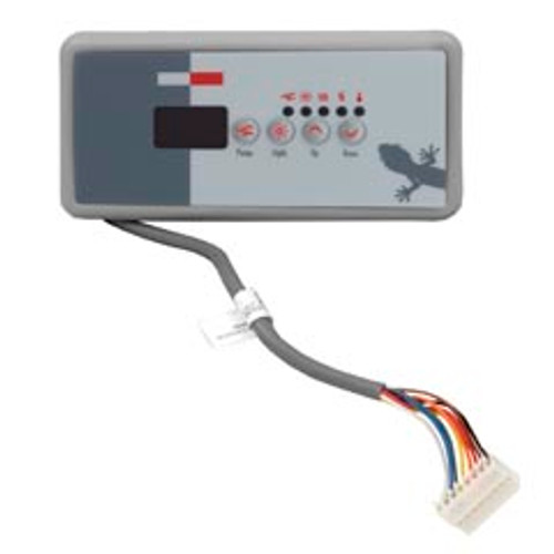 Topside, Gecko TSC-18/K18, 4 Button, 1 Pump, Small Rec, LED Topside, Gecko TSC-18/K18, 4 Button, 1 Pump, Small Rec, LED