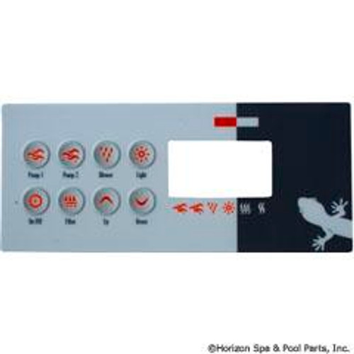Overlay, Gecko TSC-8-GE1, 8 Button, P1, P2, Bl, Lt, Filter Overlay, Gecko TSC-8-GE1, 8 Button, P1, P2, Bl, Lt, Filter