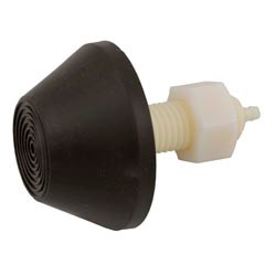 Air Button, Tecmark, Raised Cone, 7/8"hs, 2-3/4"fd, Brown
