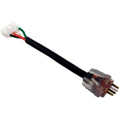 Adpt Cord,H-Q,P2/2-spd,Molded/AMP,Univ,6",115v/230v,15A,Brwn