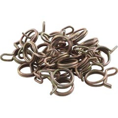 Tubing Clamp, 17/32" Ideal OD, Double Wire, Quantity 25