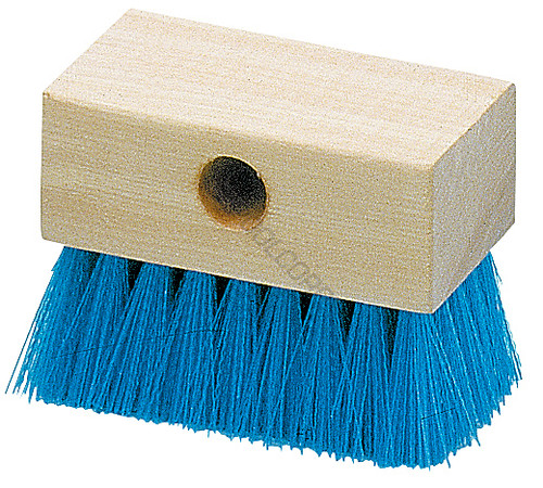 5" Blue Bristle Wood Back Tile Brush