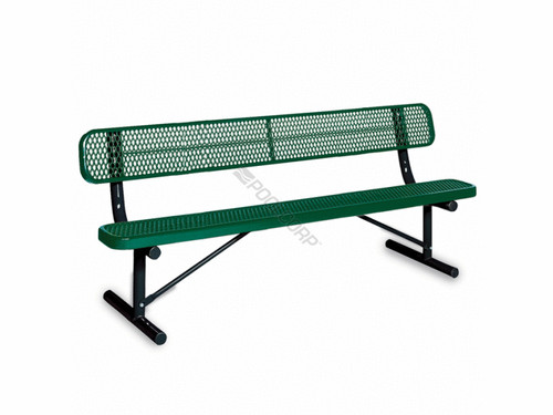 8' Exp Steel Portable Bench W/ Back 8' Exp Steel Portable Bench W/ Back
