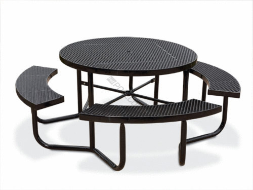 46" Round Exp Steel Table