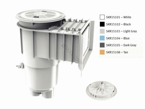 AquaStar Pool Products SKR15103 Light Gray Flow Star Water Bonded Skimmer with Water Stop Face