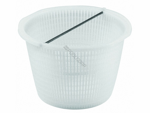 White Skimmer Basket w/ SS Handle