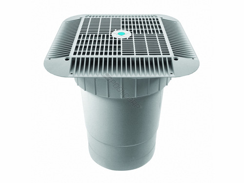 6" Square White Suction Outlet Cover W/ Sump