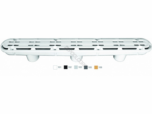 AquaStar 32CDPH101 32" White Channel Drain Pinhole Anti Entrapment Cover and 3-Port Sump