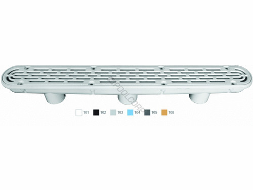 32" Blue Channel Drain W/ 3-Port Pvc Sump