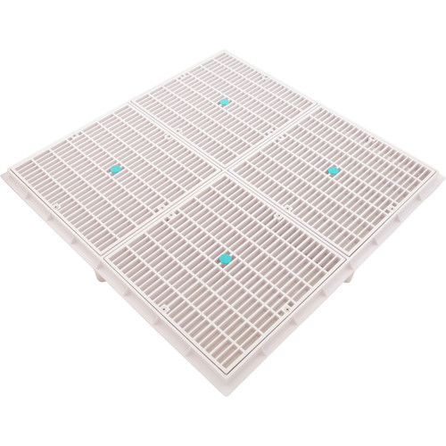 24" Sq White Frame W/ Ae Suction Outlet Cvr