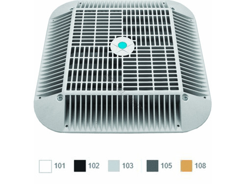 16" Dark Gry Square Ae Suct Outlet Cover