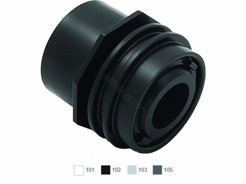 .75" Light Gry 2" Pipe Flush Mt Return Ftg W/ Wtr Stop .75" Light Gry 2" Pipe Flush Mt Return Ftg W/ Wtr Stop