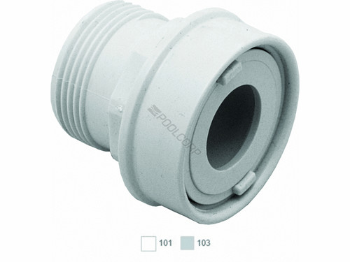 1.25"Mpt White Extender W/ Eyeball & Nut