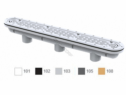 32" Dark Gry Channel Drain Flat Cover