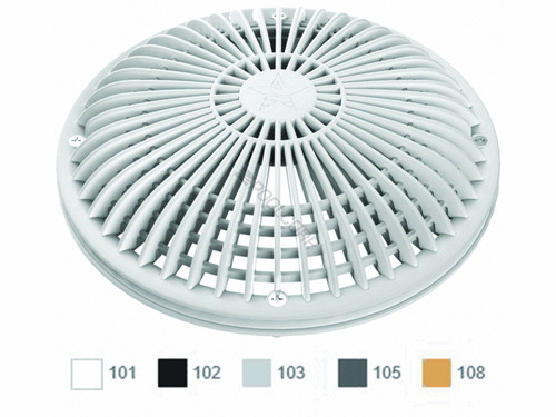 10" Rd Light Gry Moflow Suction Outlet Cover